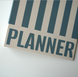 Обкладинка картонна для планера на кільцях | Planner | A5 | блакитна в смужку 10992 фото 7