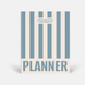 Обкладинка картонна для планера на кільцях | Planner | A5 | блакитна в смужку 10992 фото 1
