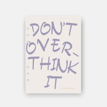 Сторінка-обкладинка Don't overthink | A5 на кільцях 11067 фото